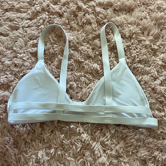 White Swimsuit Top - Picture 2 of 2